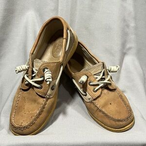 Tan Leather Sperry Boat Shoes